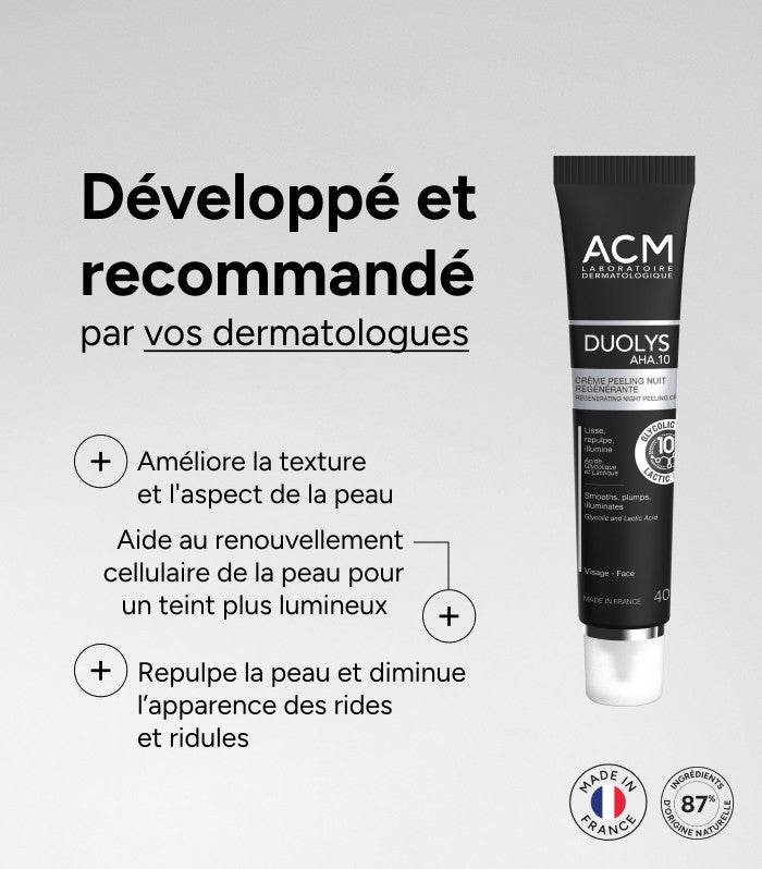 ACM Duolys AHA.10 Crème Peeling Nuit Régénérante 50ml – Renouvellement Cellulaire Intensif