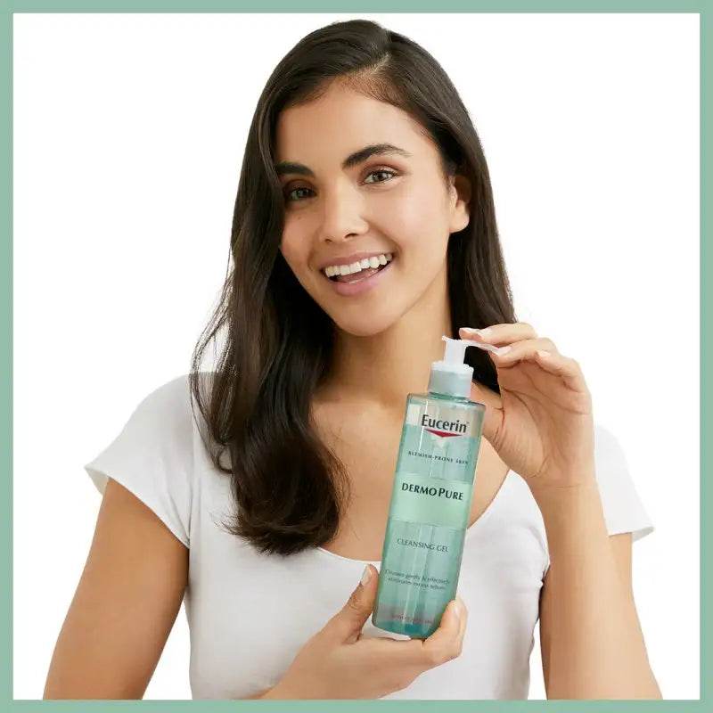 EUCERIN DERMOPURE Gel Nettoyant 200ml = 2 Gels Format Voyage OFFERTS – Pack Anti-Acné