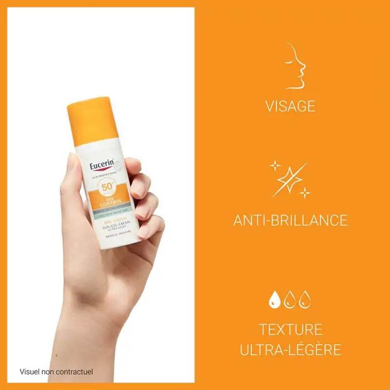 Eucerin Sun Protection Oil Control Gel-Crème SPF50+ 50ml + Oil Control & Gel Nettoyant – Pack Solaire
