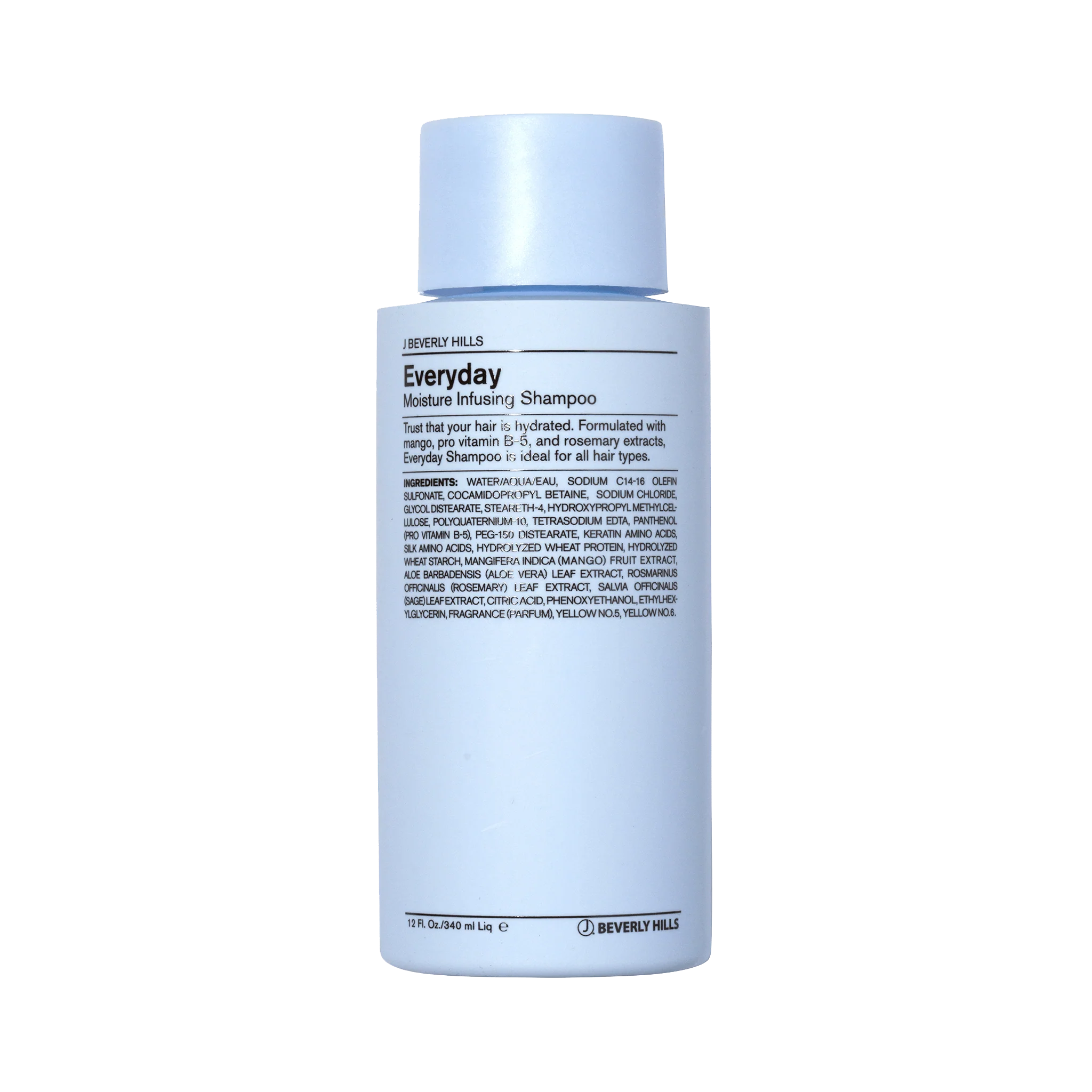 J BEVERLY HILLS Everyday Moisture Shampooing 340ml Hydratation Quotidienne Cheveux Secs