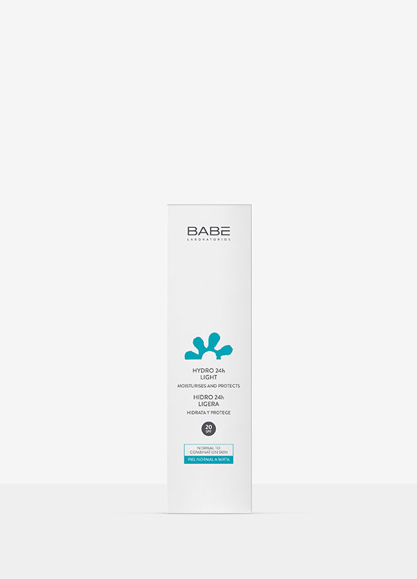 BABE Hydro 24H Light SPF20+ 50ml Crème Hydratante Légère Protection Solaire Matifiante