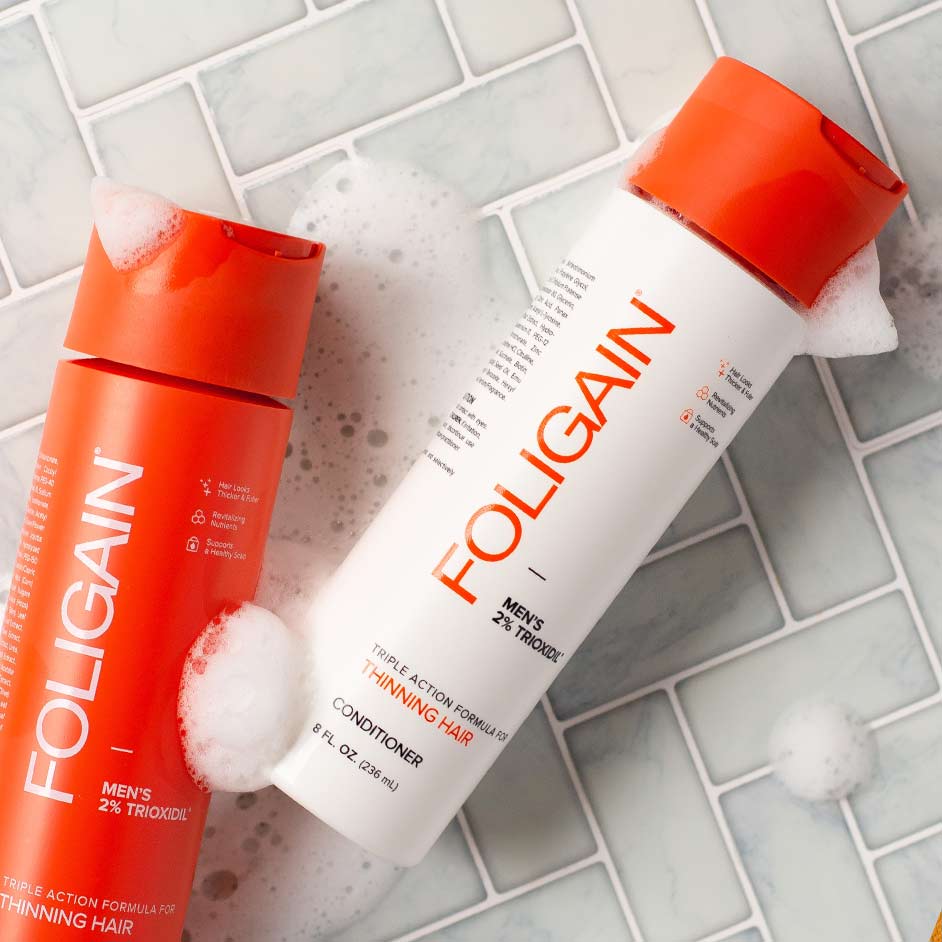 FOLIGAIN Triple Action Conditioner Trioxidil 2% Homme Après-Shampoing Anti-Chute Cheveux Densité Volume Croissance Capillaire