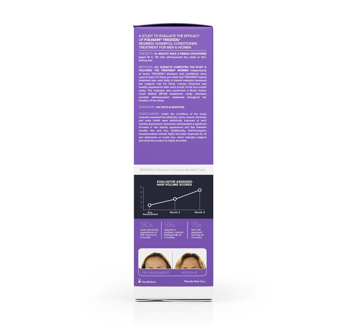 FOLIGAIN Triple Action Shampoing Trioxidil 2% Femme Shampoing Anti-Chute Cheveux Densité Volume Croissance Capillaire