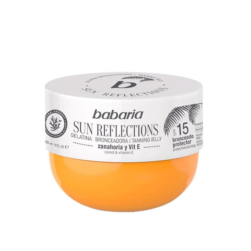 BABARIA Gelée Bronzante à la Carottine Reflet Soleil SPF 15 300ml Gelée Bronzage Activateur
