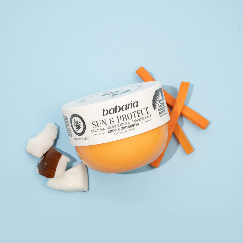 BABARIA Gelée Bronzante à la Carottine Reflet Soleil SPF 15 300ml Gelée Bronzage Activateur