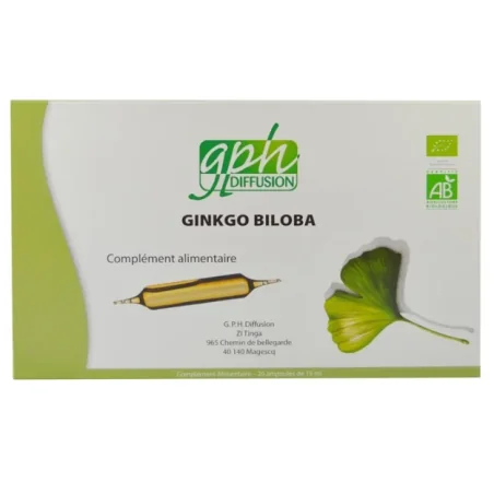 GPH DIFFUSION GINKGO BILOBA BIO 20 ampoules – 15ml