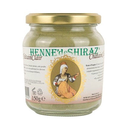 HENNÉ DE SHIRAZ Châtain 150g Poudre Colorante Naturelle Cheveux Châtains Reflets Chauds Lumineux