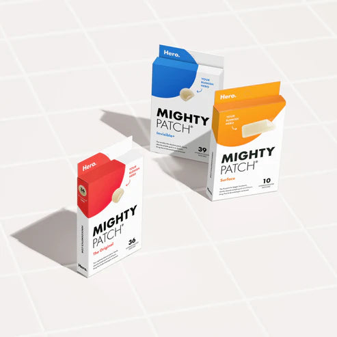 HERO Mighty Patch Duo 12 Pièces 6 Original + 6 Invisible Patchs Anti-Imperfections Acné