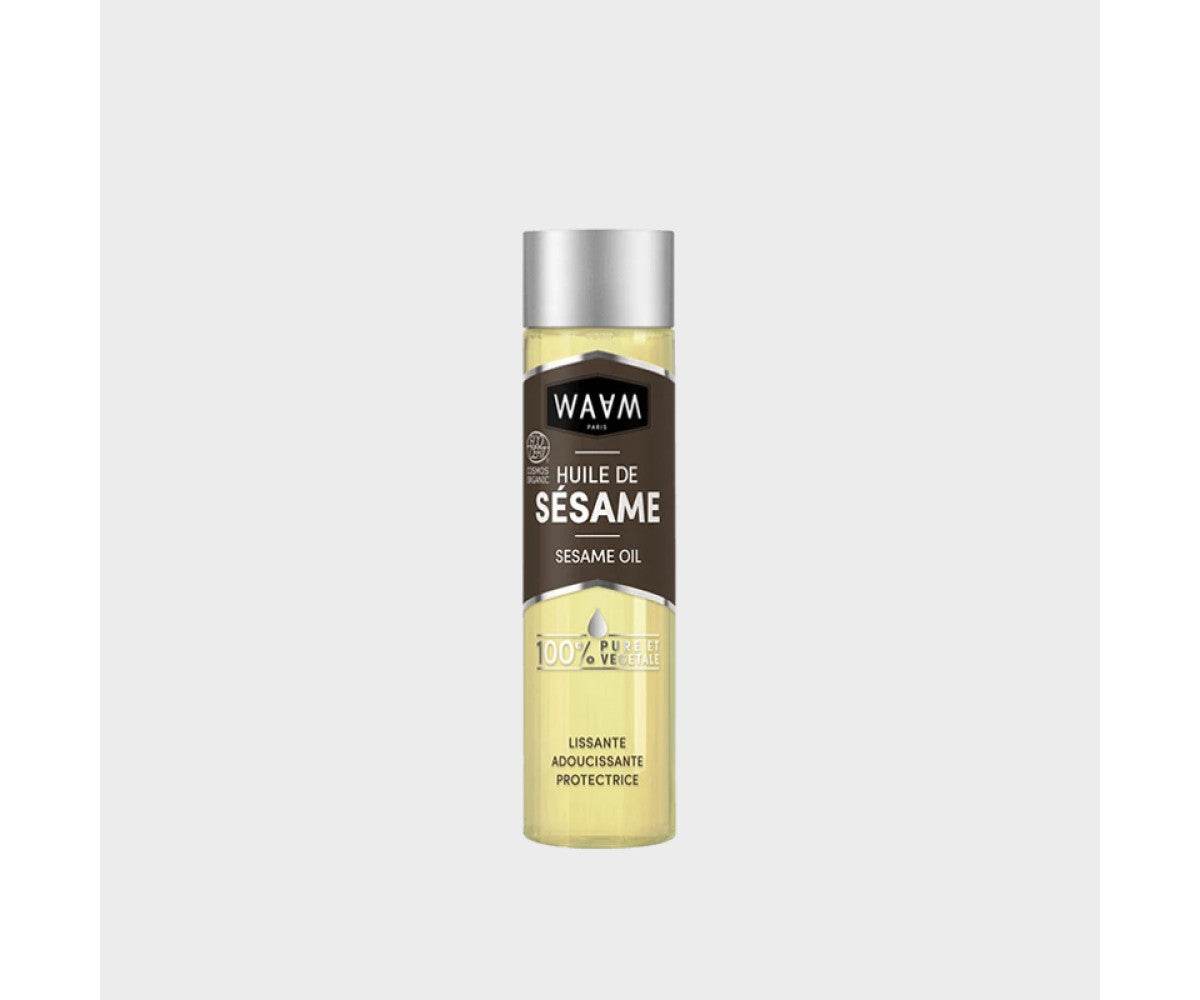WAAM Huile de Sésame Certifiée BIO 100ml Huile Végétale Pure Soin Visage Corps Massage Anti-Âge Régénérante Naturelle
