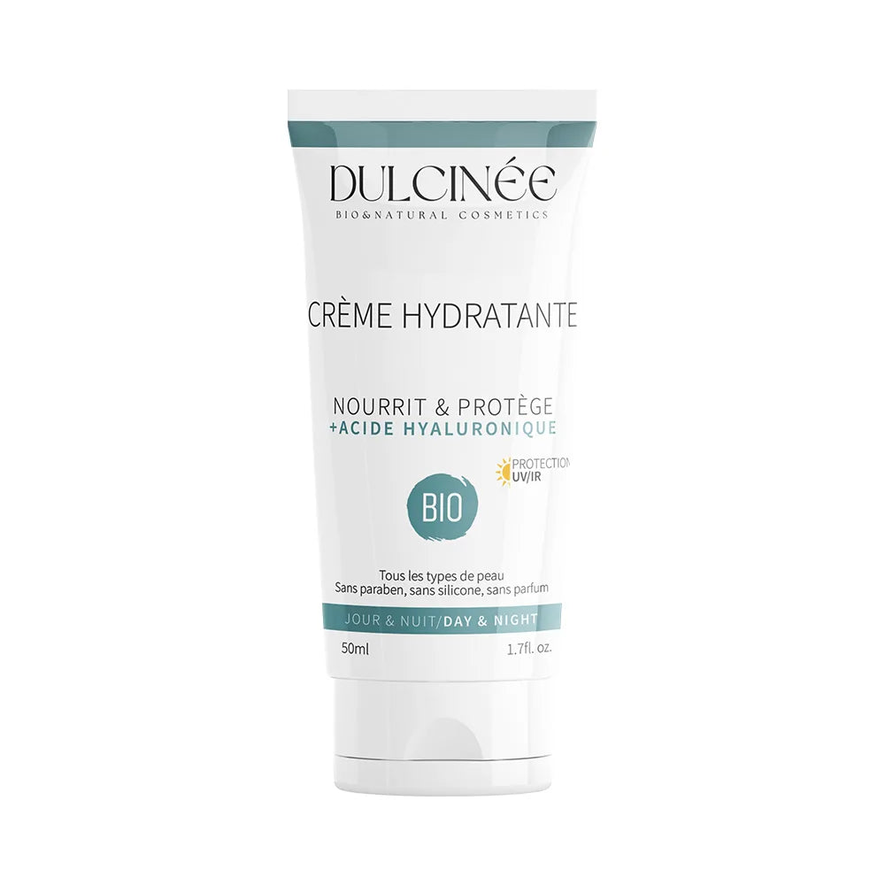 DULCINEE Crème Hydratante Jour & Nuit 50ml Crème Visage Hydratation 24H Confort Douceur Éclat Naturel