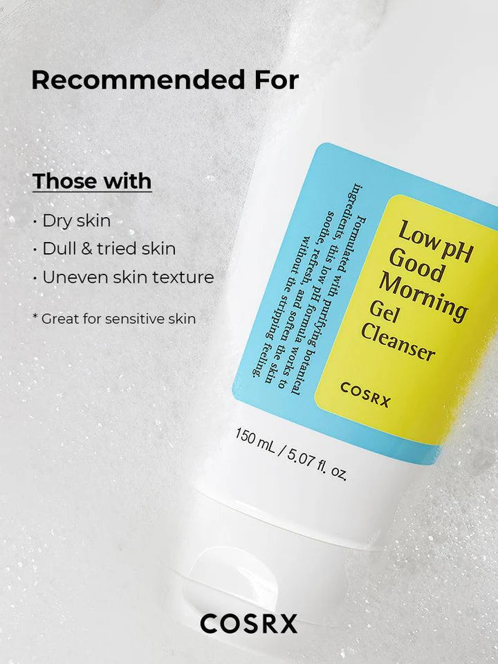 COSRX Low PH Good Morning Gel Cleanser 150ml Gel Nettoyant Visage pH Doux