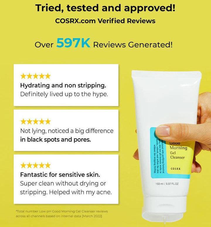 COSRX Low PH Good Morning Gel Cleanser 150ml Gel Nettoyant Visage pH Doux