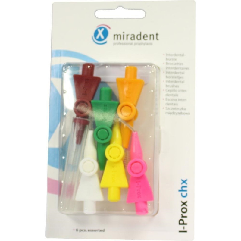 MIRADENT I-PROX CHX BROSSETTES INTER-DENTAIRES MIXTE 6 PIECES