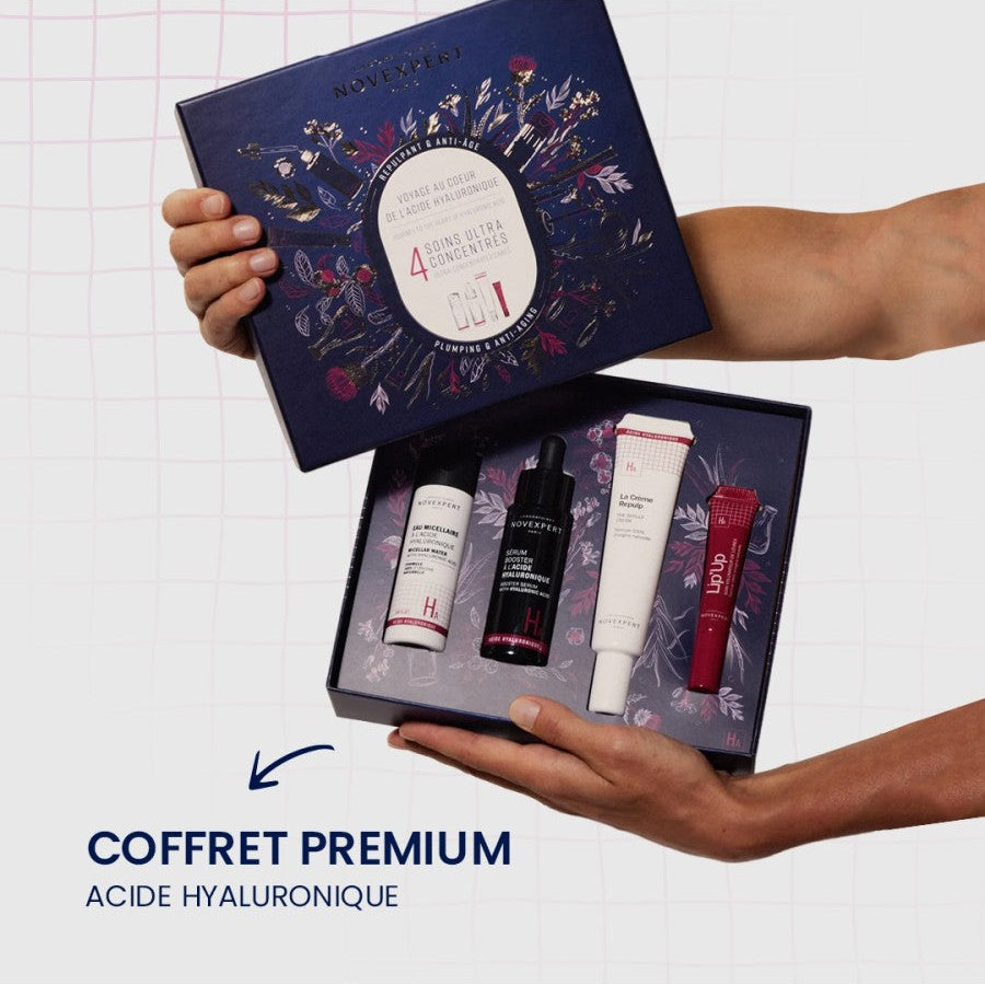 NOVEXPERT Coffret Premium Acide Hyaluronique Coffret Soin Anti-Âge Hydratation Intense