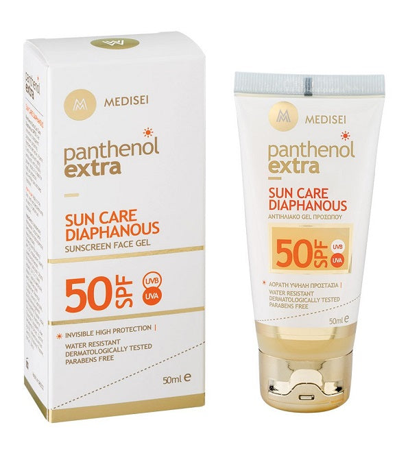 PANTHENOL EXTRA Sun Care Diaphane SPF 50 Gel Invisible Visage 50ml Protection Solaire