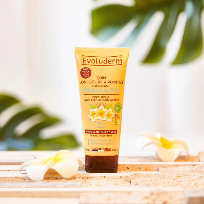 EVOLUDERM Soin Longueurs Et Pointes Monoï A La Folie 100ml Soin Cheveux Nutrition Réparation