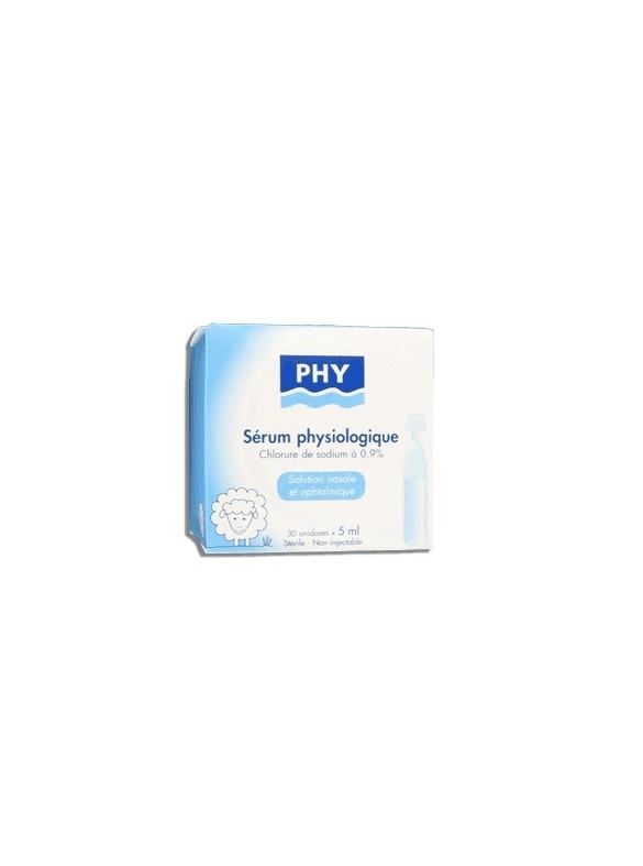 PHY SÉRUM PHYSIOLOGIQUE STÉRILE NASALE ET OPHTALMIQUE UNIDOSES (20X5ML)