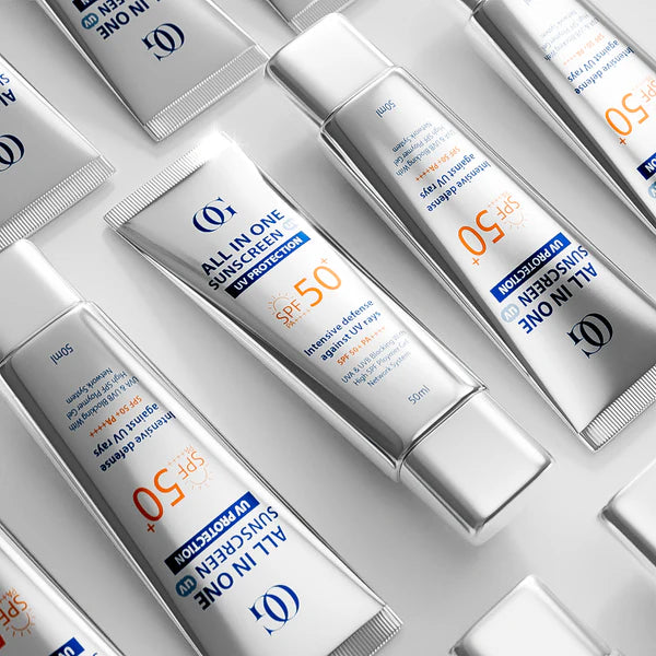 OCEAN GLOW All In One Sunscreen UV SPF50+ 50ml Crème Solaire Haute Protection Anti-UV Hydratant Résistant Eau
