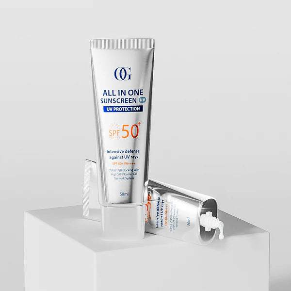 OCEAN GLOW All In One Sunscreen UV SPF50+ 50ml Crème Solaire Haute Protection Anti-UV Hydratant Résistant Eau