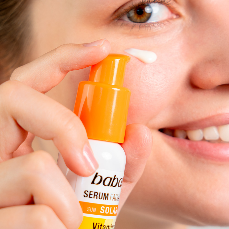 BABARIA Sérum Solaire Visage Vitamin D SPF 50+ 30ml Sérum Protection Solaire Anti-Âge