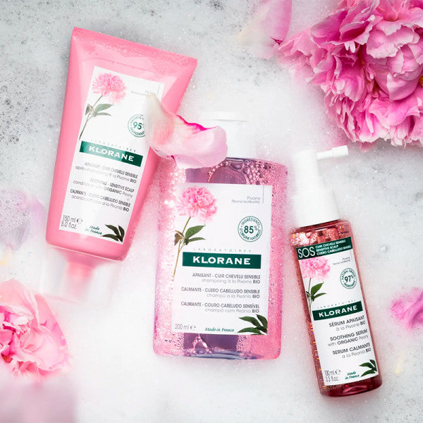 KLORANE Sérum SOS à la Pivoine BIO 100ml – Cuir Chevelu Sensible Sans Rinçage