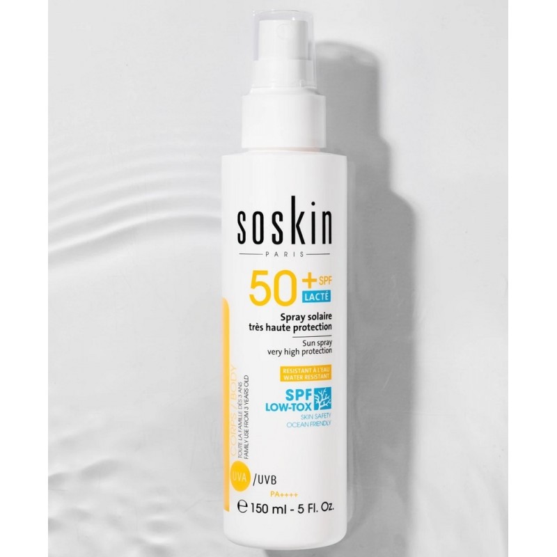 SOSKIN SPRAY SOLAIRE TRES HAUTE PROTECTION SPF50+ ADULTES & ENFANTS 150ML