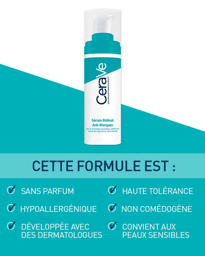 CERAVE Sérum Rétinol Anti-Marques Renouvellement Cutané 30ml