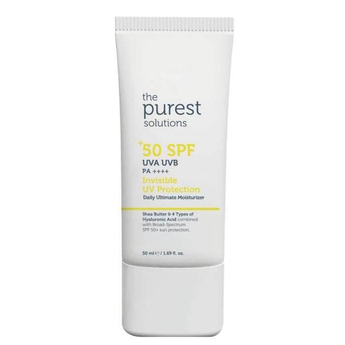 The Purest Solutions Crème Solaire Invisible SPF 50+ – Protection UV Hydratante 50ml
