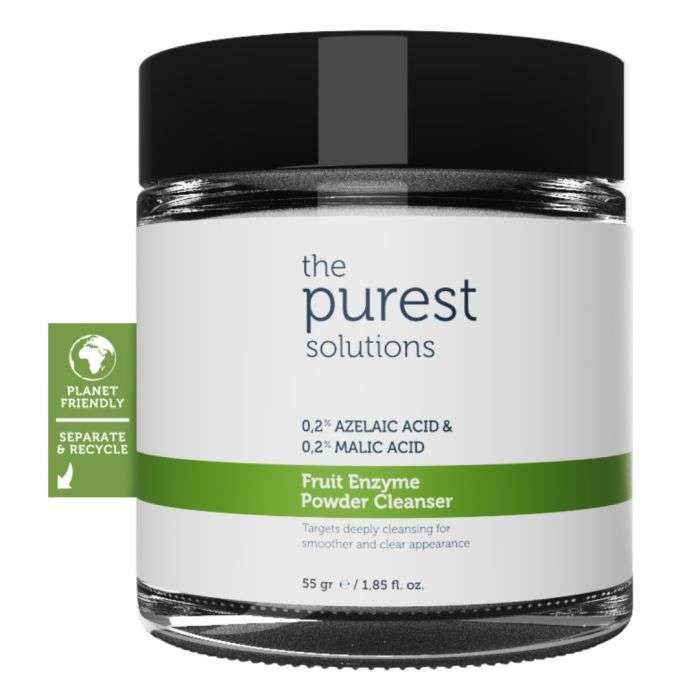 The Purest Solutions Poudre Nettoyante Exfoliante – Acide Azélaïque + Malique 55g
