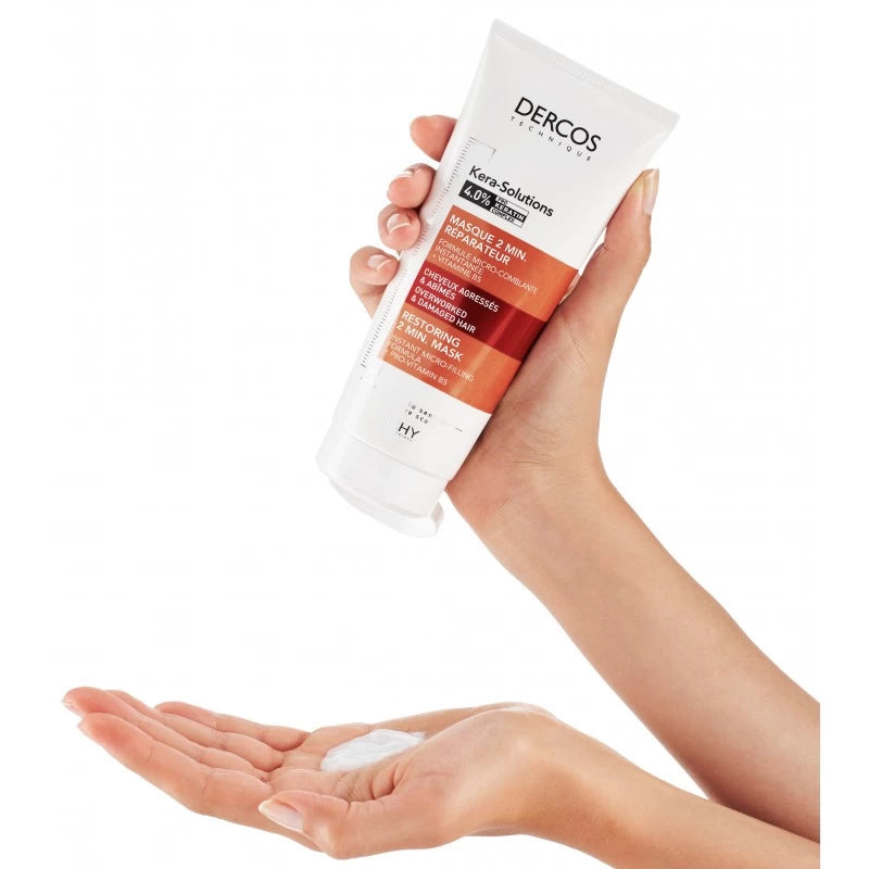 VICHY Dercos Kera-Solutions Masque 2 Minutes Réparateur Cheveux Abîmés 200ml