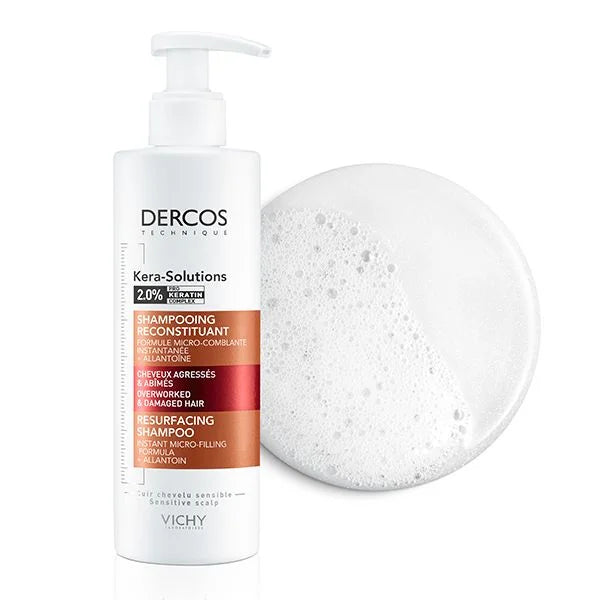 VICHY Dercos Kera-Solutions Shampooing Reconstituant Cheveux Abîmés 250ml