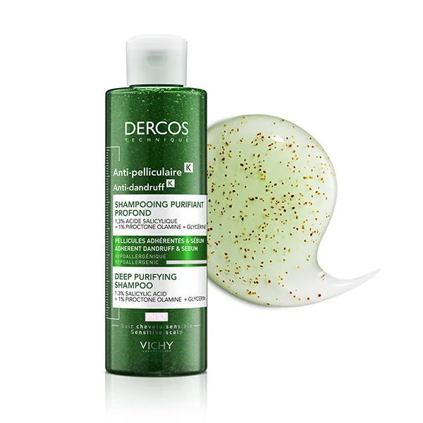 VICHY Dercos Anti-Pelliculaire K Shampooing Cuir Chevelu Purifié 250ml