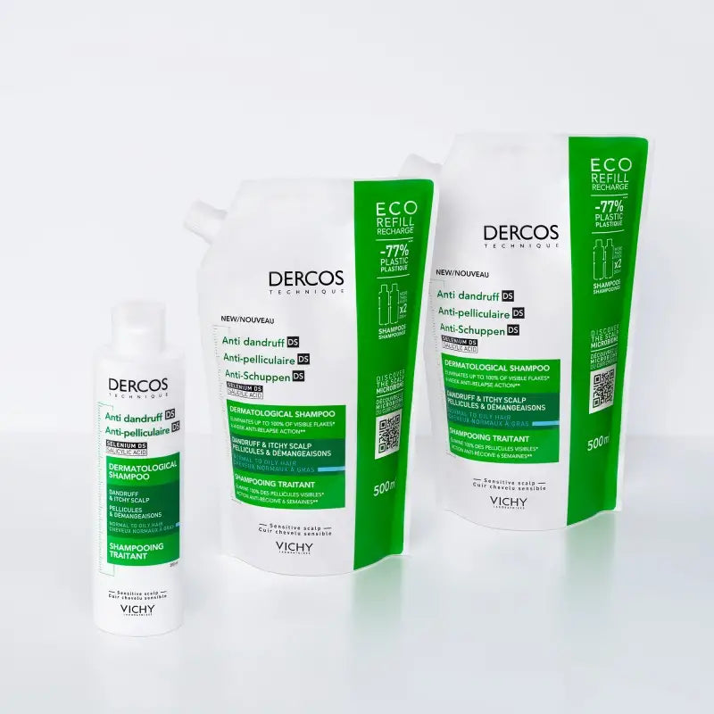 VICHY Dercos Shampooing Traitant Antipelliculaire Cheveux Normaux à Gras 200ml